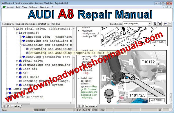 audi a8 repair manual